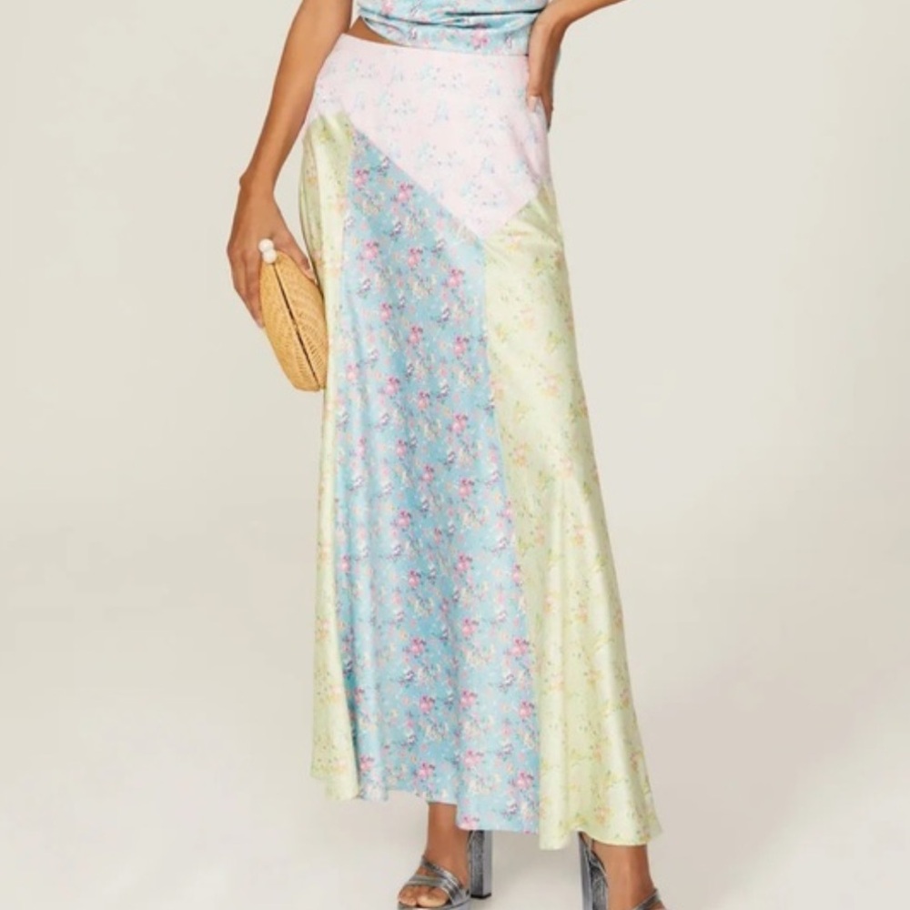 LoveShackFancy Ziggy Floral Maxi Skirt